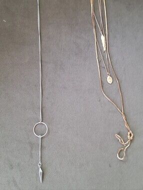 Set Long Jewelery Necklaces 2000 Y2k Style Multilayer Long Layer